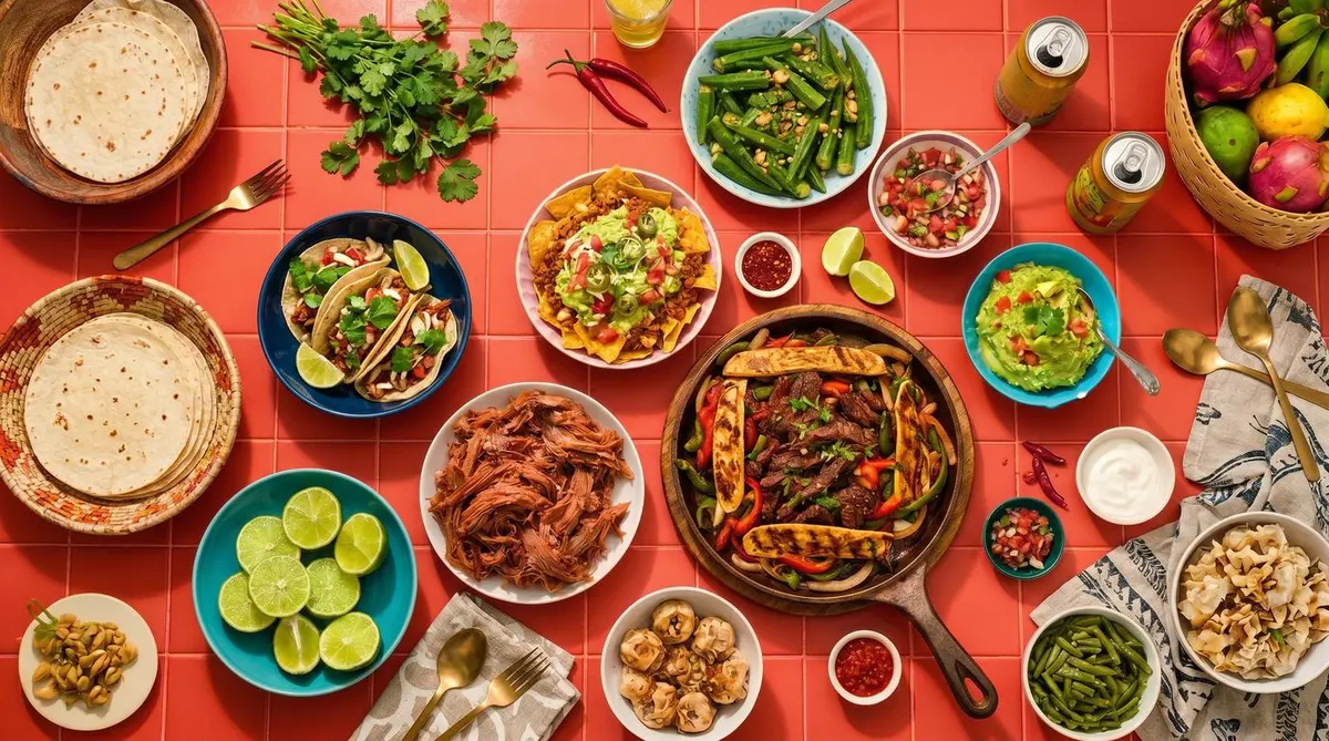 Producción culinaria de Okra — platillo en set